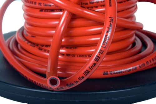 Gas Hose, Red, 5/16 ID, 9/16 OD - 25 feet (Continuous cut)