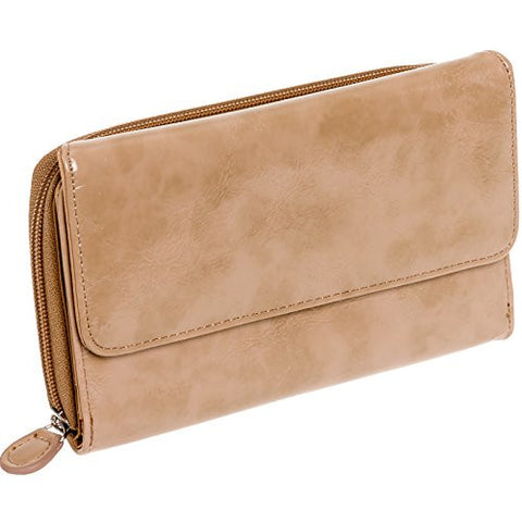 Mundi Womens My Big Fat Clutch Wallet w/ Calculator (Beige)
