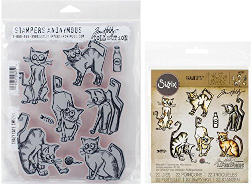 Sizzix Framelits Die Set 22PK - Crazy Cats