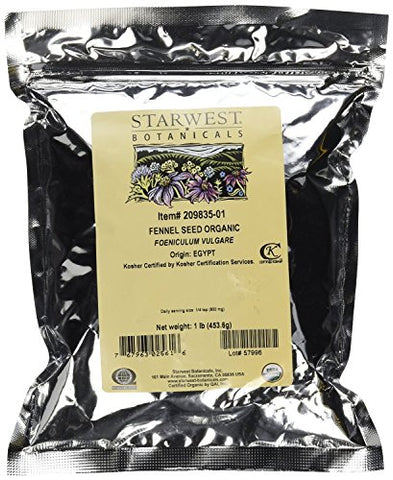 Fennel Seed Organic, 1 Lb