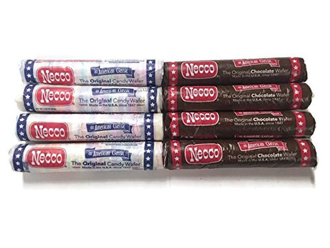 Necco Wafers - Assorted, 2.02 Oz and
Necco Wafers - Chocolate, 2.02 Oz