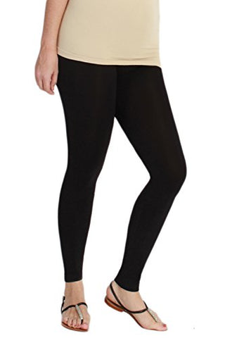 Seamless Plus Size Ankle Length Leggings - 6 Black, One Size