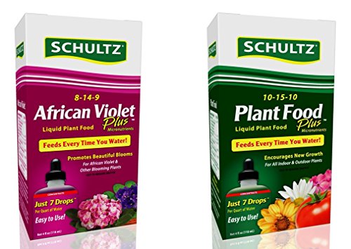 SCHULTZ SPF44900 AFRICAN VIOLET PLUS LIQUID PLANT FOOD 8-14-9, 4OZ
SCHULTZ SPF45160 LIQUID PLANT FOOD 10-15-10, 4OZ