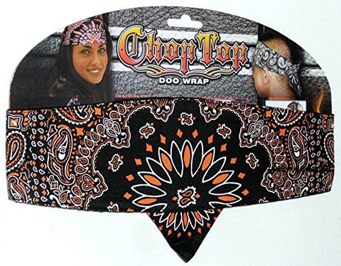 Chop Top: Orange Paisley Reversed