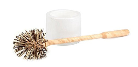Toilet brush (M), Oiltreated birch, Polypropen, White cup, Machine made