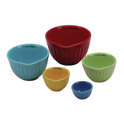 Set of 5 Nesting Measure Cups Assort 1Oz,2 Oz,4 Oz,8 Oz,12 Oz