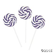 Bright Purple Swirl Pops - 24 pcs
