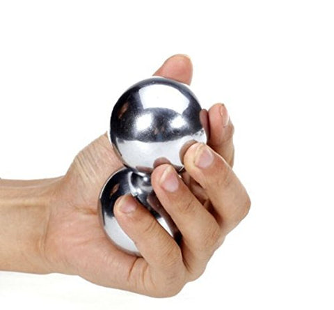 Baoding Balls Chinese Health Exercise Stress Balls Chrome Color