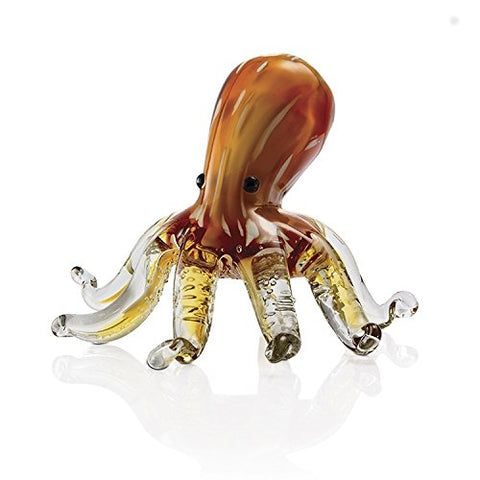 Art Glass Brown Octopus