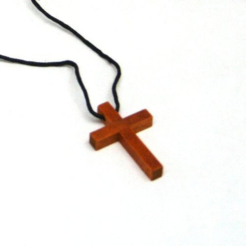 Wooden Cross Necklaces, 12 pcs