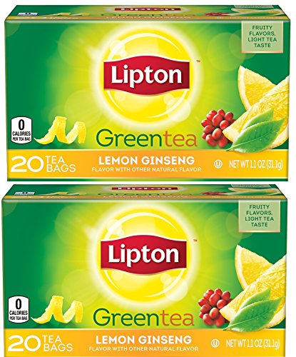 Lemon Ginseng Green Tea, 20's