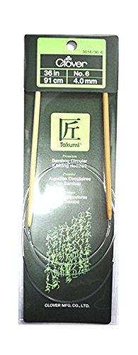Clover Needlecraft Clover Takumi Bamboo 36in Circular Knitting Needle Size 6