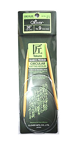 Clover Needlecraft Clover Takumi Bamboo 36in Circular Knitting Needle Size 9