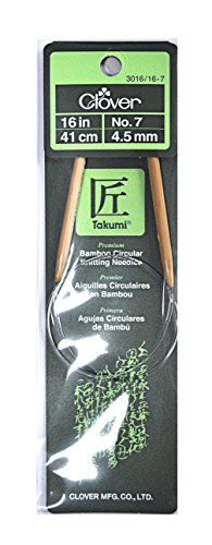 Clover Needlecraft Clover Takumi Bamboo 16in Circular Knitting Needle Size 7