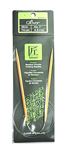 Clover Needlecraft Clover Takumi Bamboo 29in Circular Knitting Needle Size 7