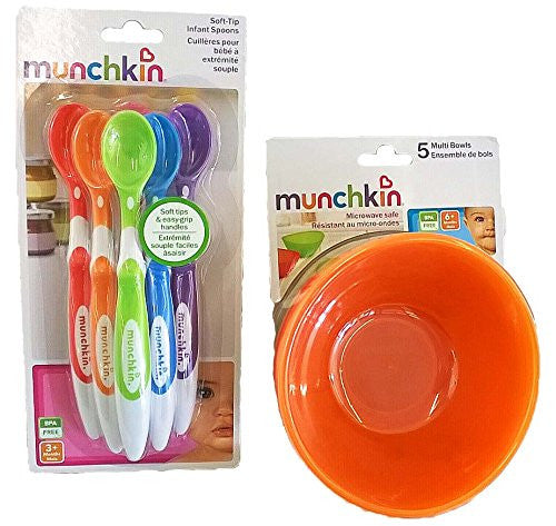 Soft-Tip Infant Spoons 6 Pack - Multi Bowls 5 Pack