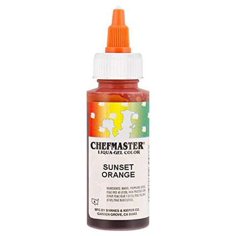 Sunset Orange Chefmaster Liqua-Gel, 2.3 oz