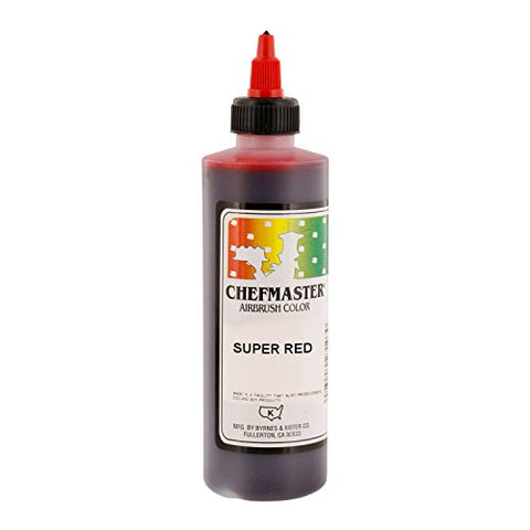 Super Red Chefmaster Airbrush Color 9 Oz