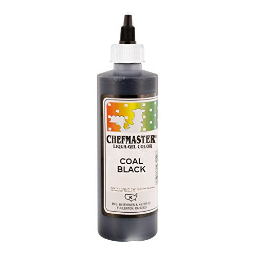 Coal Black Chefmaster Liqua-Gel 10.5 Oz