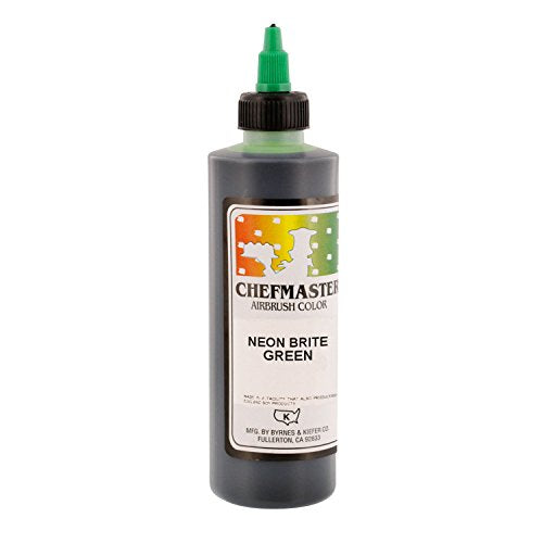 Neon Green Chefmaster Airbrush Color 9 Oz