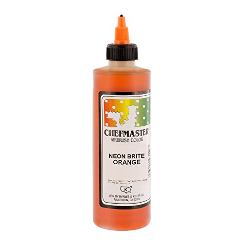Neon Orange Chefmaster Airbrush Color, 9 oz