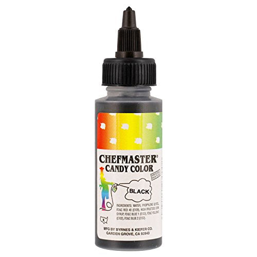 Black Chefmaster Liquid Candy Color, 2 oz