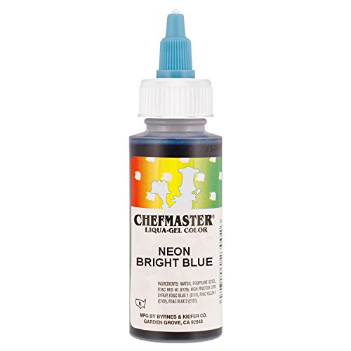 Neon Blue Chefmaster Liqua-Gel, 2.3 oz