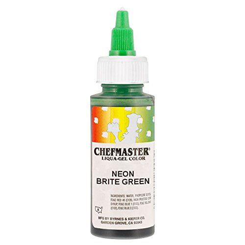 Neon Green Chefmaster Liqua-Gel, 2.3 oz
