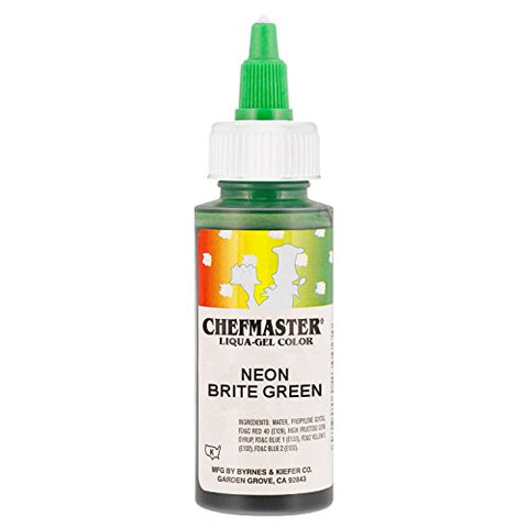 Neon Green Chefmaster Liqua-Gel, 2.3 oz