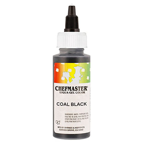 Coal Black Chefmaster Liqua-Gel, 2.3 oz