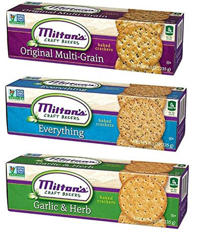 Gourmet Round Crackers Multi-Grain,  8.3 Oz
Gourmet Round Crackers Everything, 8.3 Oz
Gourmet Round Crackers Roasted Garlic & Herb, 8.3 Oz