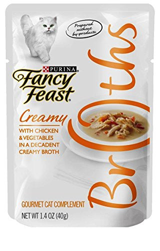 Fancy Feast Broths Creamy Chicken Vegetable 1.4 oz