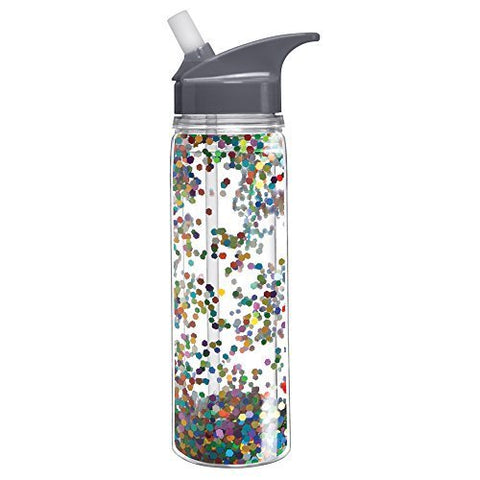 18oz Multi Confetti Loop Water Bottle with Loop Lid & Spout