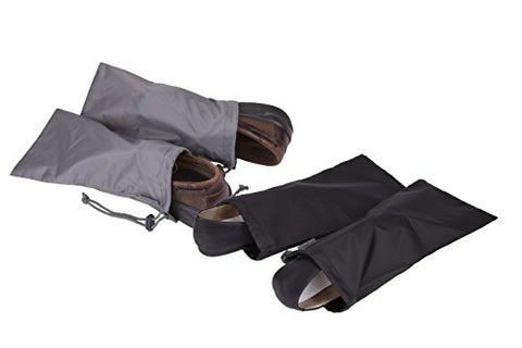 2 Pairs of 2 Shoe Covers- Black/Charcoal