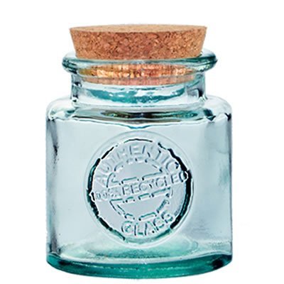 Authentic Jar Recycled Glass 250ml with Cork