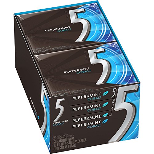 Five Cobalt Sugar Free Gum Peppermint 10 Count