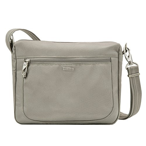 Anti-Theft Classic Small E/W Crossbody Bag- Stone