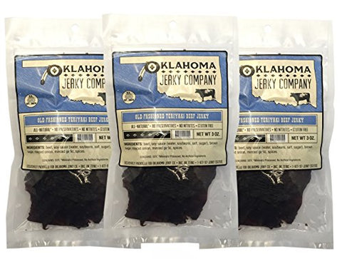 Oklahoma Jerky Company- Old Fashioned Teriyaki Beef Jerky 3oz.
