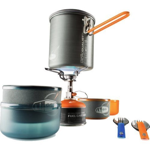 GSI- Backpack Halulite Microdualist Stove 2 Person with Windscreen 1.4L Pot 22.8oz