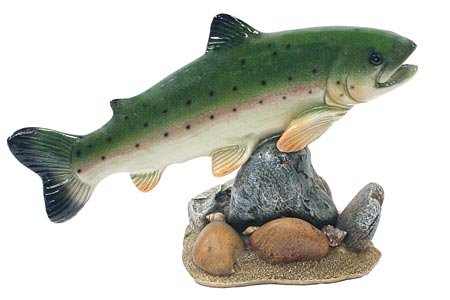 Glazed Trout On Rocks 8.5"x3"x5"