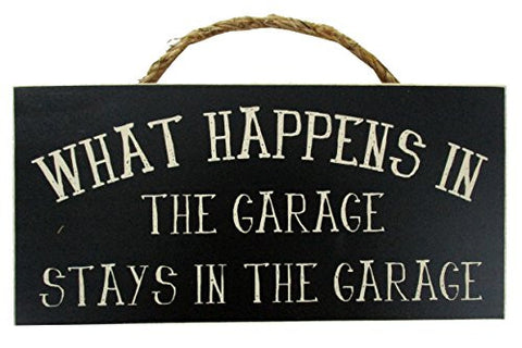 5.5 Inches By 11 Inches Guy Hanger, Black - What Happens In The Garage Stays In The Garage
