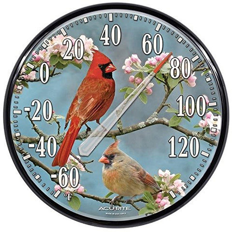 AcuRite James Hautman Cardinals in Dogwood Thermometer