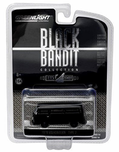 Greenlight 1978 Volkswagen Type 2 Bus Black Bandit 1/64 Diecast Model Car