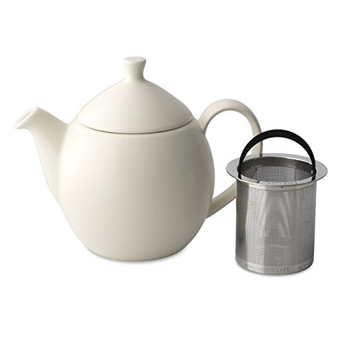Dew Teapot with Basket Infuser 14oz- Natural Cotton
