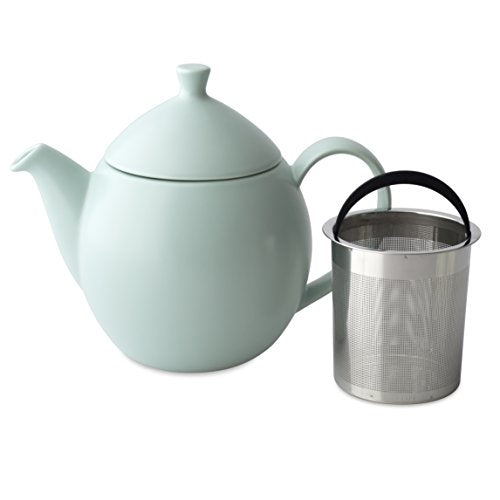 Dew Teapot with Basket Infuser 32oz- Minty Aqua