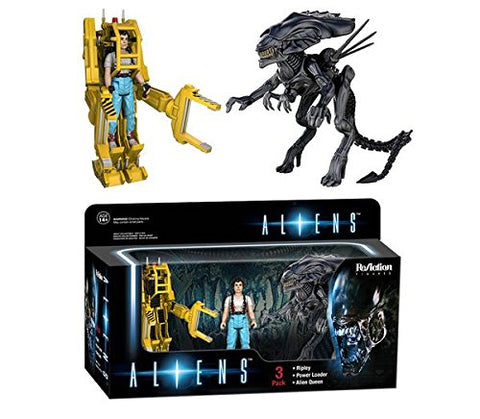Reaction: Aliens 3Pk - Ripley, Power Loader, Queen
