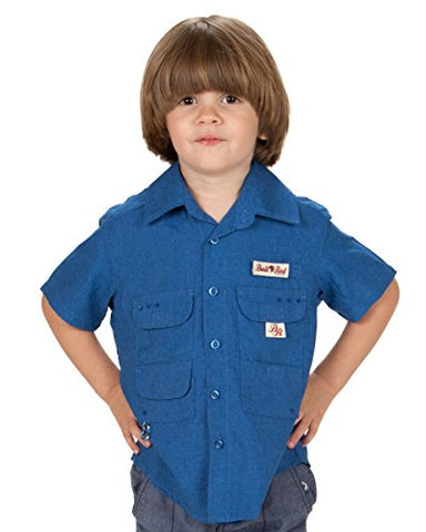 BullRed Vented Fishing Shirt Button Up - French Blue / 4T