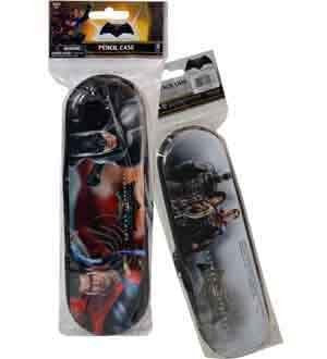 Batman vs Superman Tin Zipper Pencil Case in Poly Bag with Header