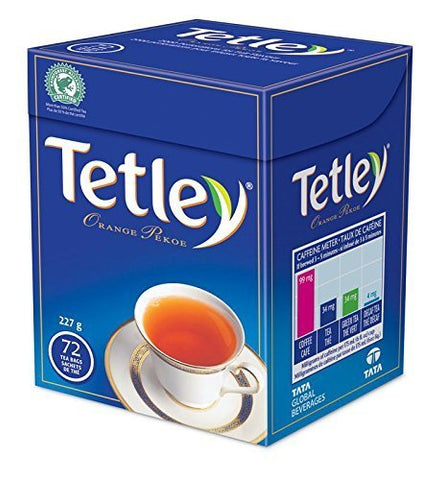 Tetley Tea, Orange Pekoe, 72-Count Tea Bags {Imported from Canada}