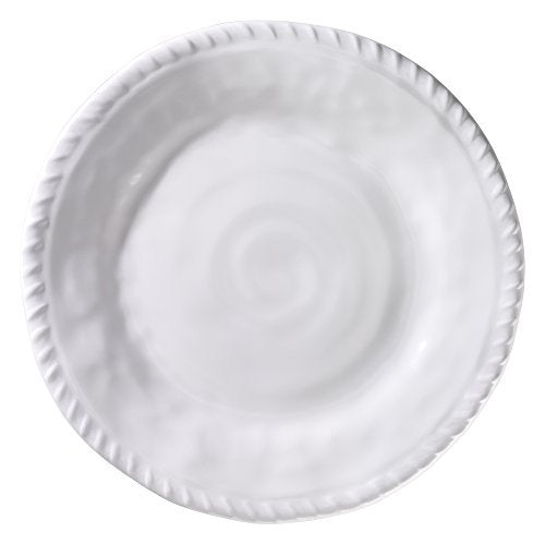 White Rope Round 11 in. Dinner Plate White
